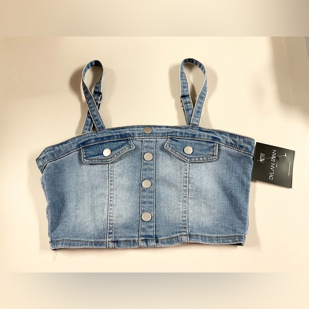 Women's Blue Denim Crop Top